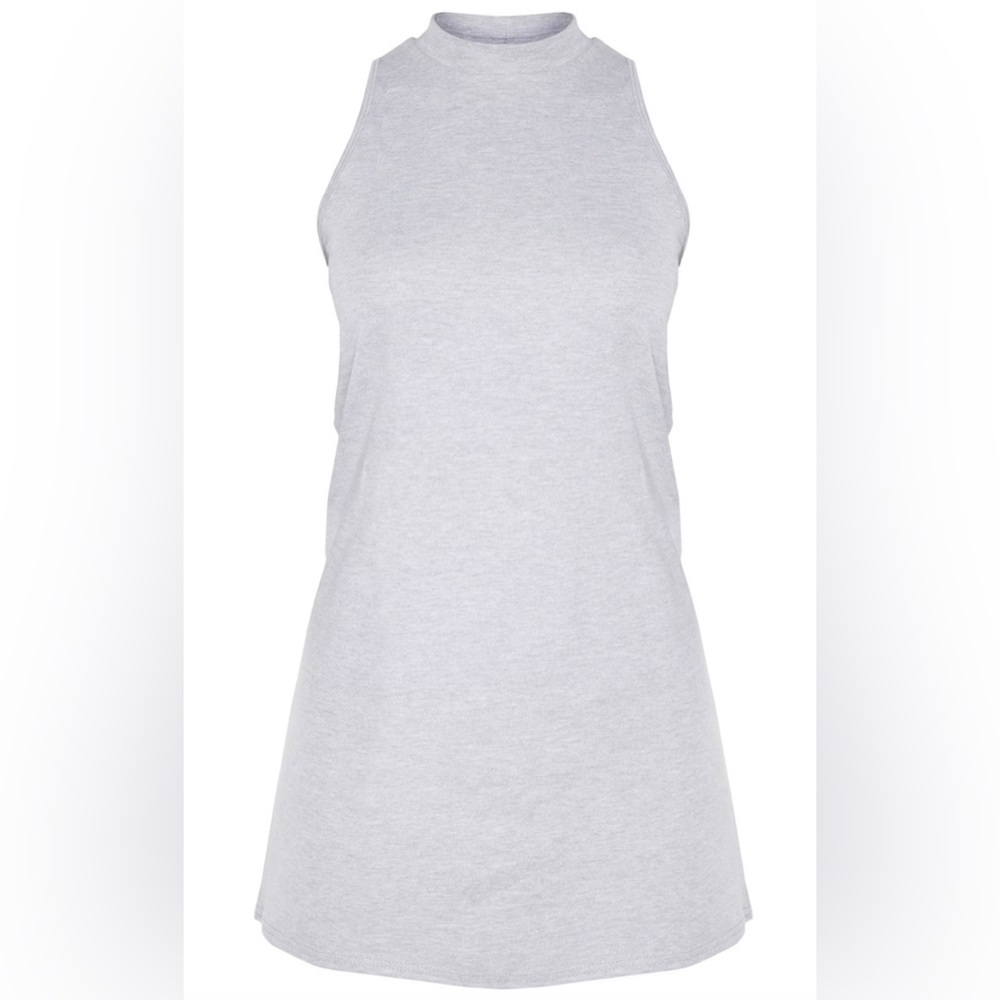 Grey Sleeveless T Shirt Dress